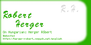 robert herger business card